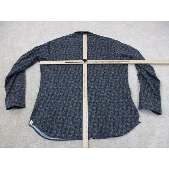 Tintoria Mattei 954 Shirt Mens 44 17.5 Extra Large XL Slim Floral Graphic Print - Picture 9 of 13